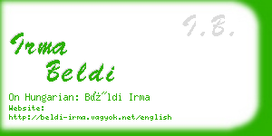 irma beldi business card